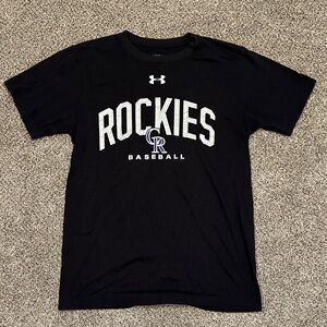 Men’s Medium Under Armour Black Colorado Rockies Graphic Tee
